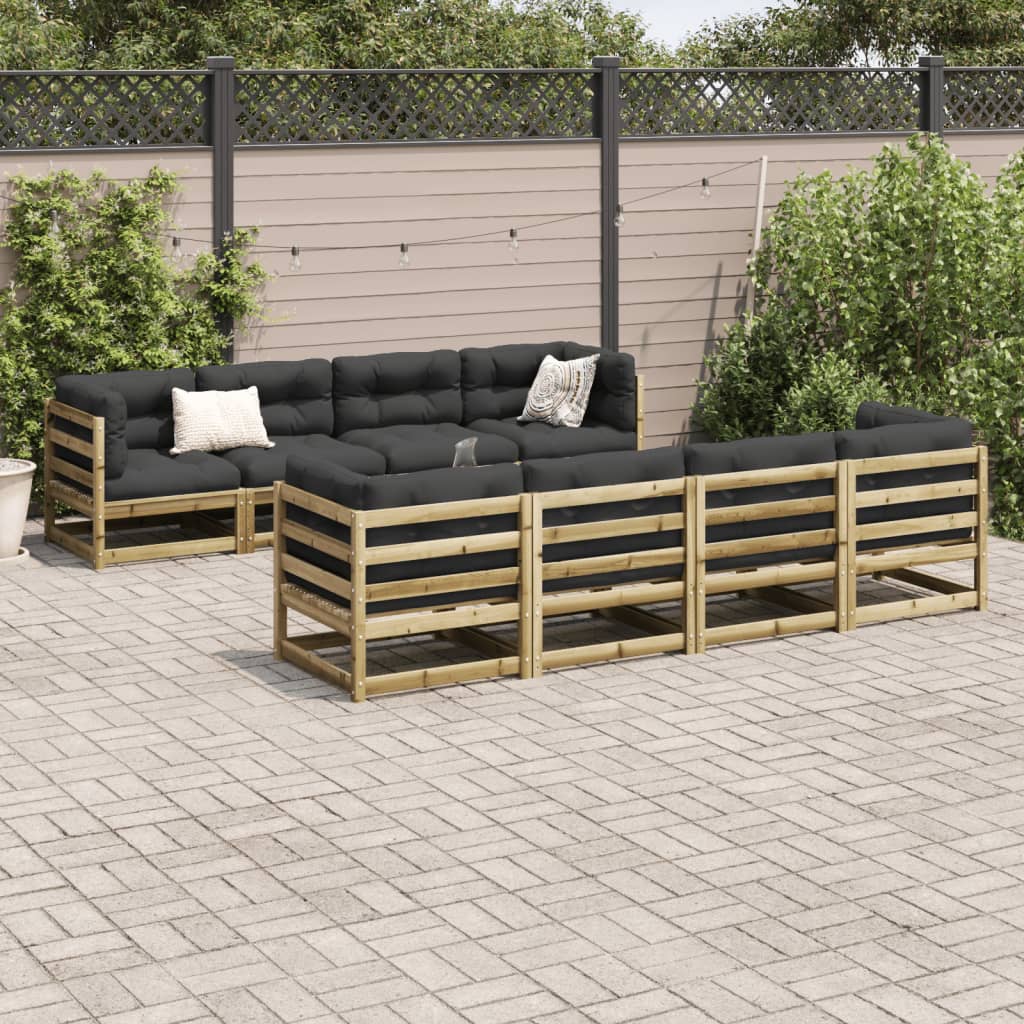 9-dijelni set vrtnih sofa od impregnirane borovine