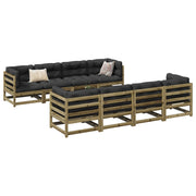 9-dijelni set vrtnih sofa od impregnirane borovine