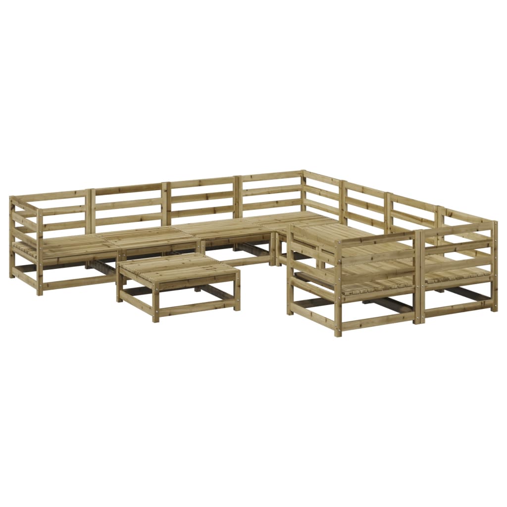 9-dijelni set vrtnih sofa od impregnirane borovine