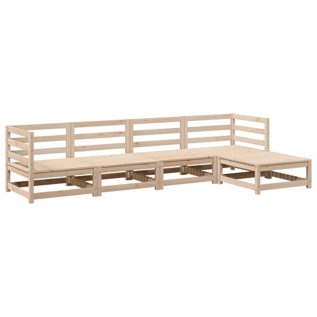 5-dijelni set vrtnih sofa od masivne borovine