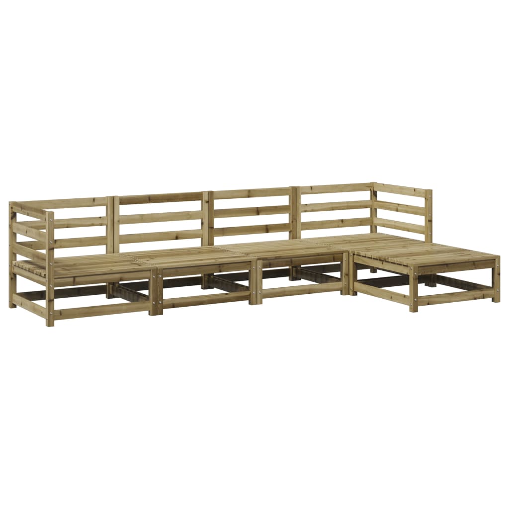 5-dijelni set vrtnih sofa od impregnirane borovine