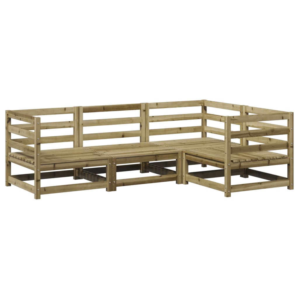 4-dijelni set vrtnih sofa od impregnirane borovine