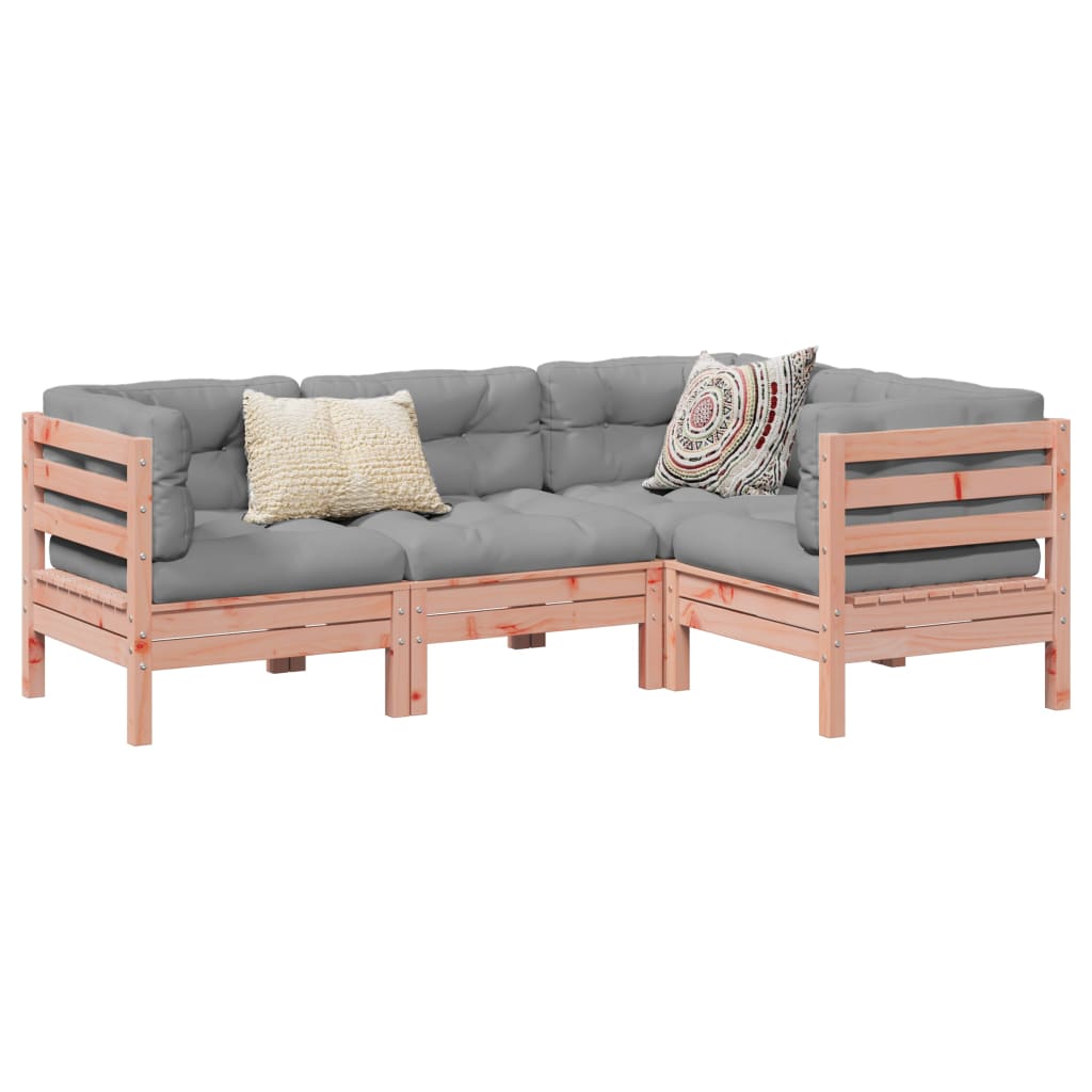 4-dijelni set vrtnih sofa s jastucima od duglazije i jelovina