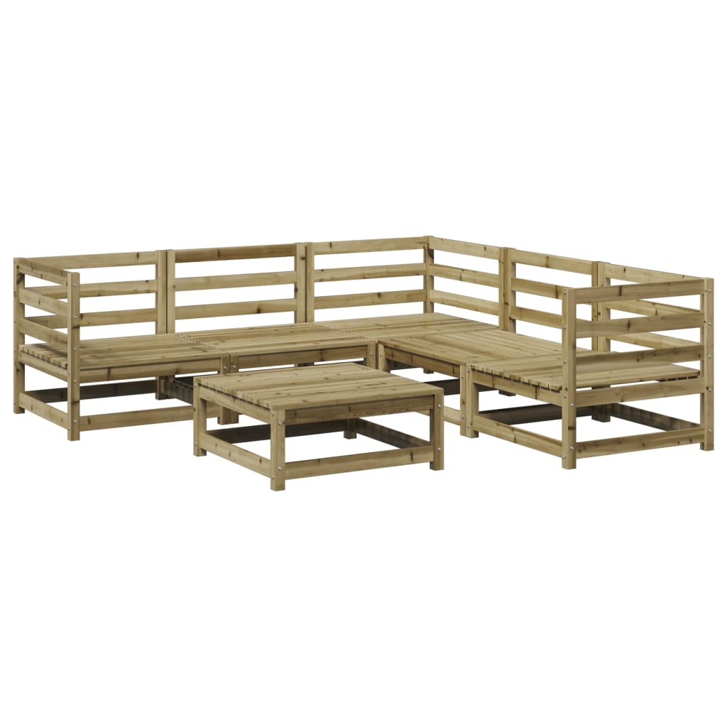 6-dijelni set vrtnih sofa od impregnirane borovine