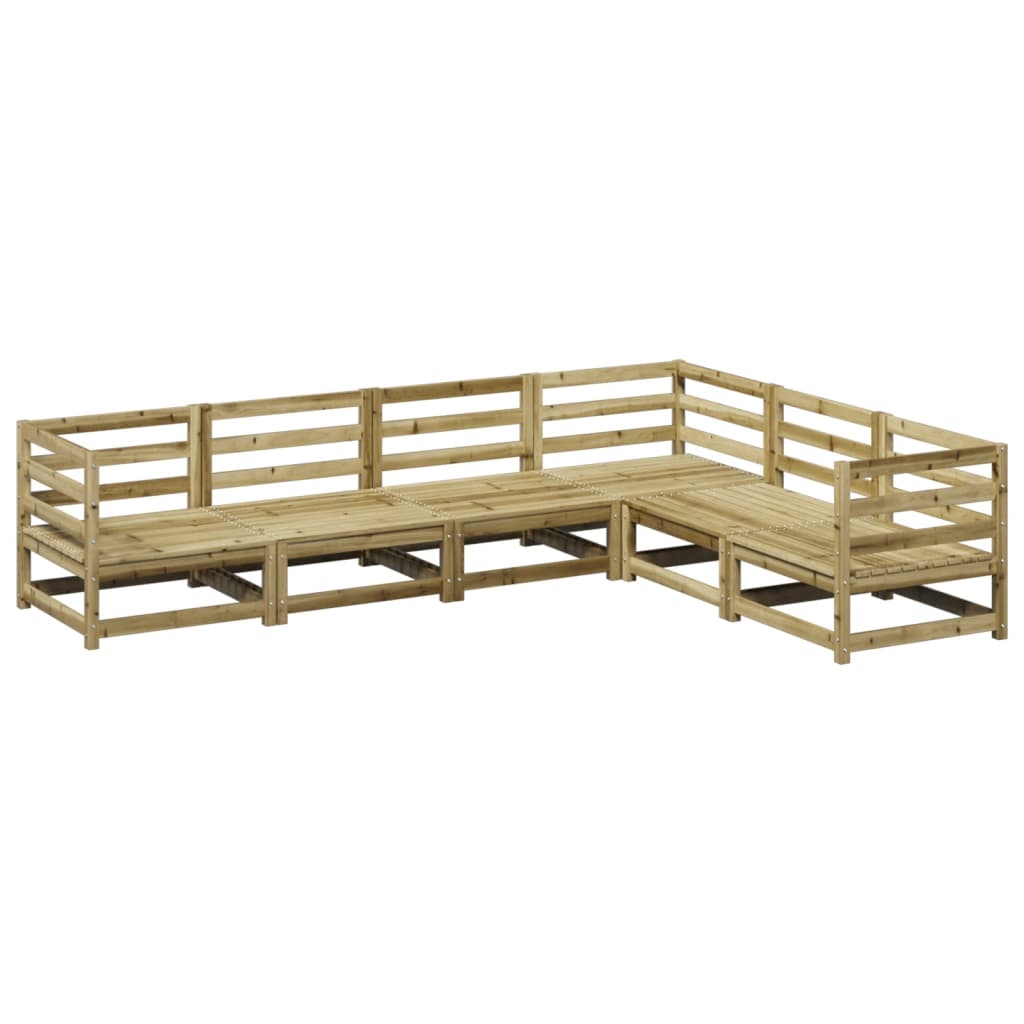 6-dijelni set vrtnih sofa od impregnirane borovine