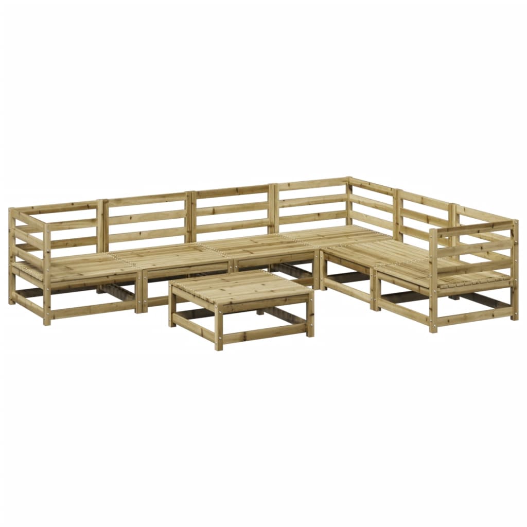 7-dijelni set vrtnih sofa od impregnirane borovine