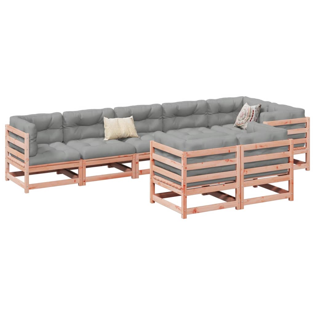 8-dijelni set vrtnih sofa od masivnog drva duglazije