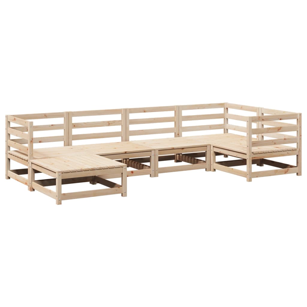 6-dijelni set vrtnih sofa od masivne borovine