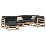 6-dijelni set vrtnih sofa od masivne borovine