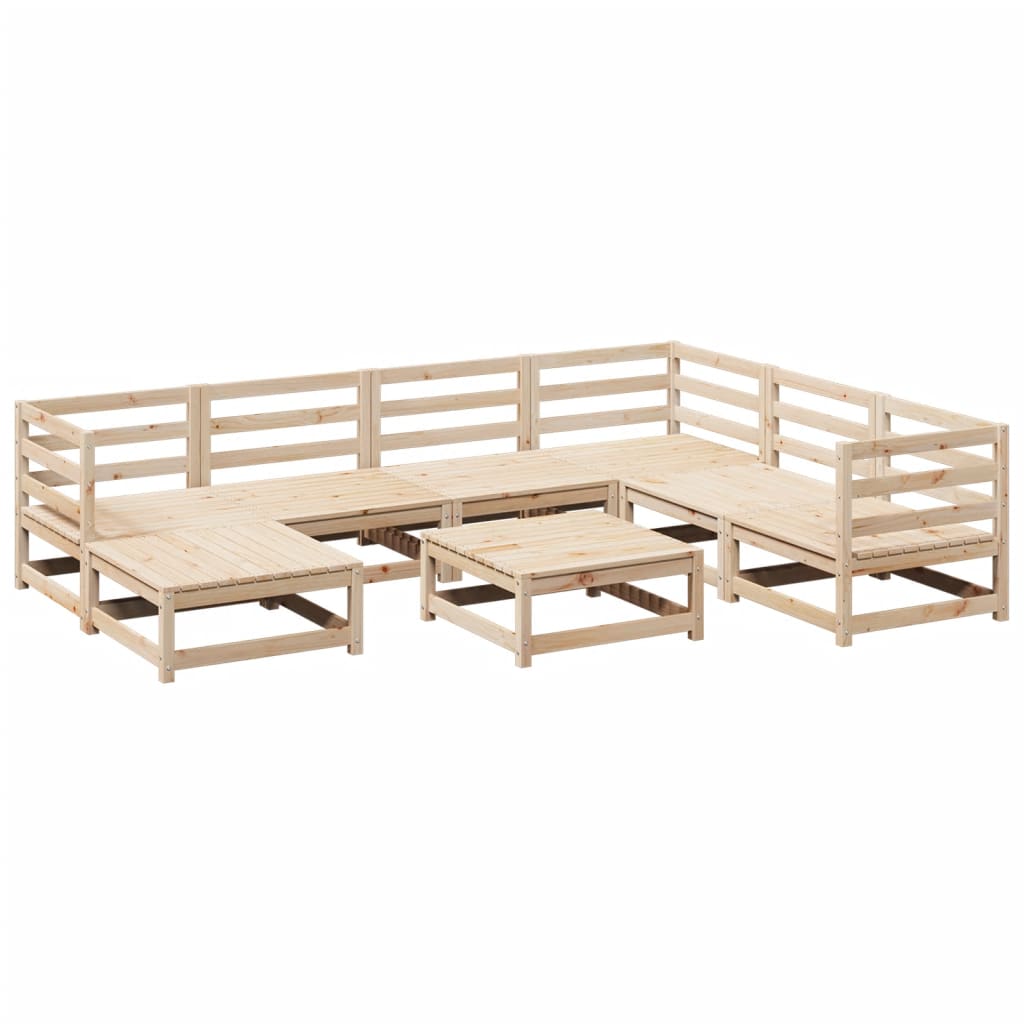 8-dijelni set vrtnih sofa od masivne borovine