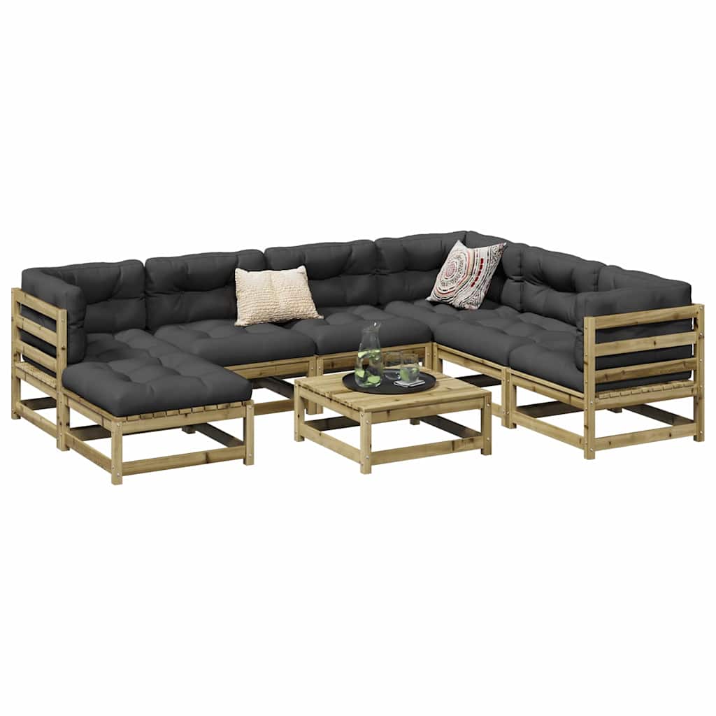 8-dijelni set vrtnih sofa od impregnirane borovine