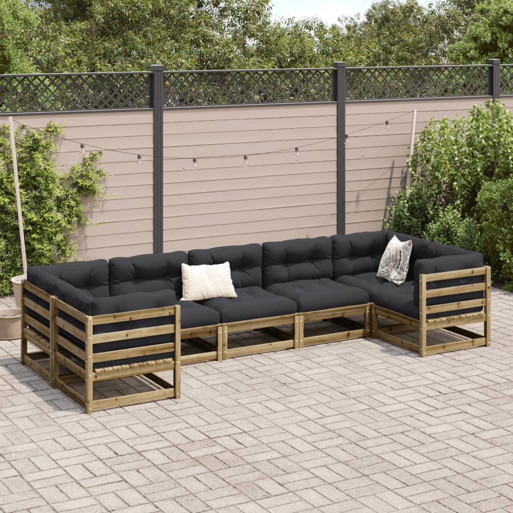 7-dijelni set vrtnih sofa od impregnirane borovine