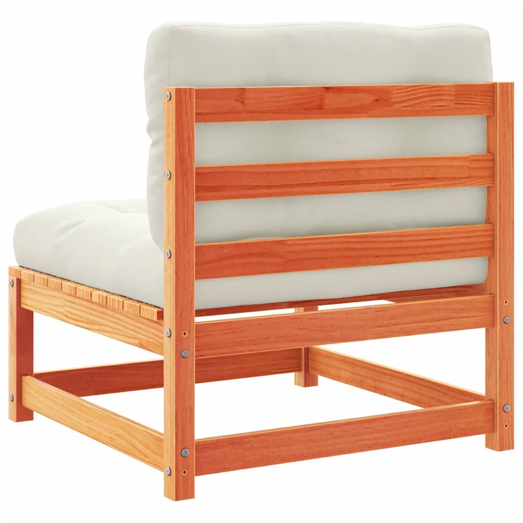 10-dijelni set vrtnih sofa s jastucima voštano smeđi borovine