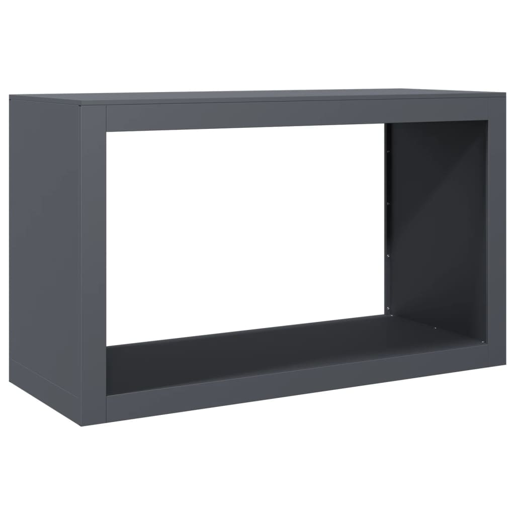Stalak za drva za ogrjev antracit 100x40x60 cm čelični