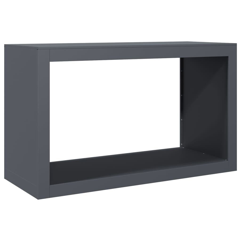 Stalak za drva za ogrjev antracit 100x40x60 cm čelični