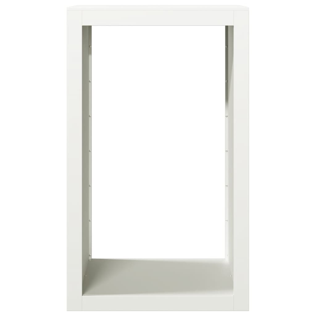 Stalak za drva za ogrjev bijeli 60x40x100 cm čelični