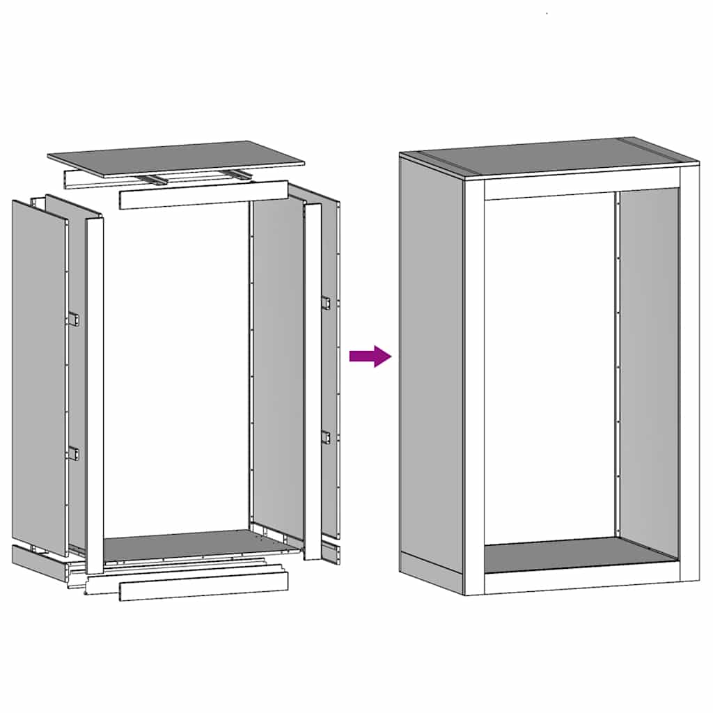 Stalak za drva za ogrjev zeleni 60x40x100 cm čelični
