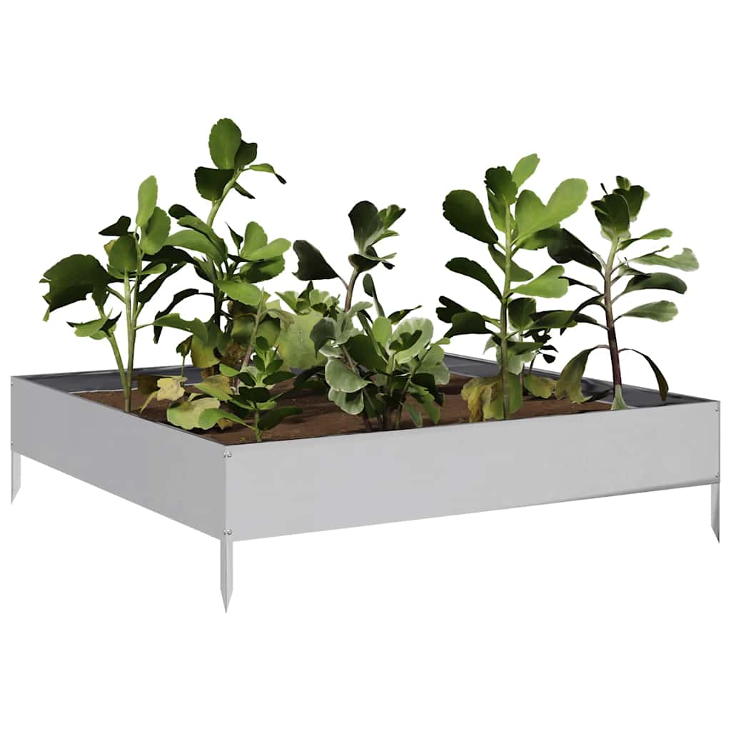 Vrtna posuda za sadnju 100x100x26 cm pocinčani čelik