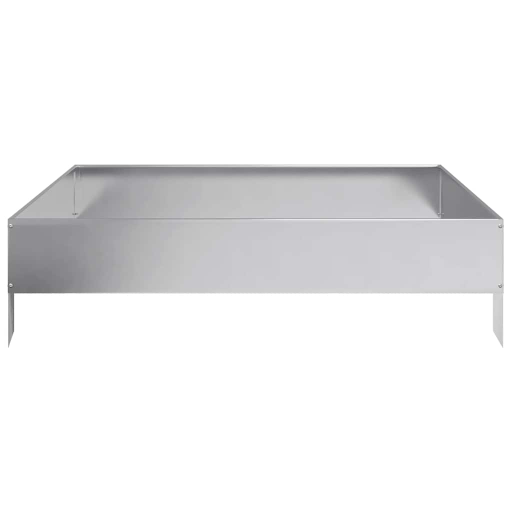 Vrtna posuda za sadnju 100x100x26 cm pocinčani čelik