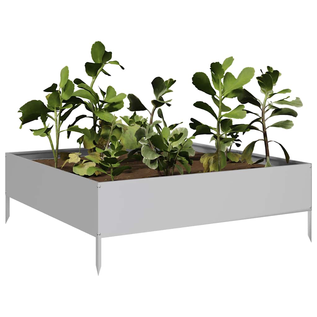 Povišena vrtna gredica 100x100x33,5 cm pocinčani čelik