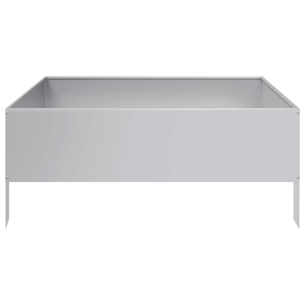 Vrtna posuda za sadnju 100 x 100 x 25 cm pocinčani čelik