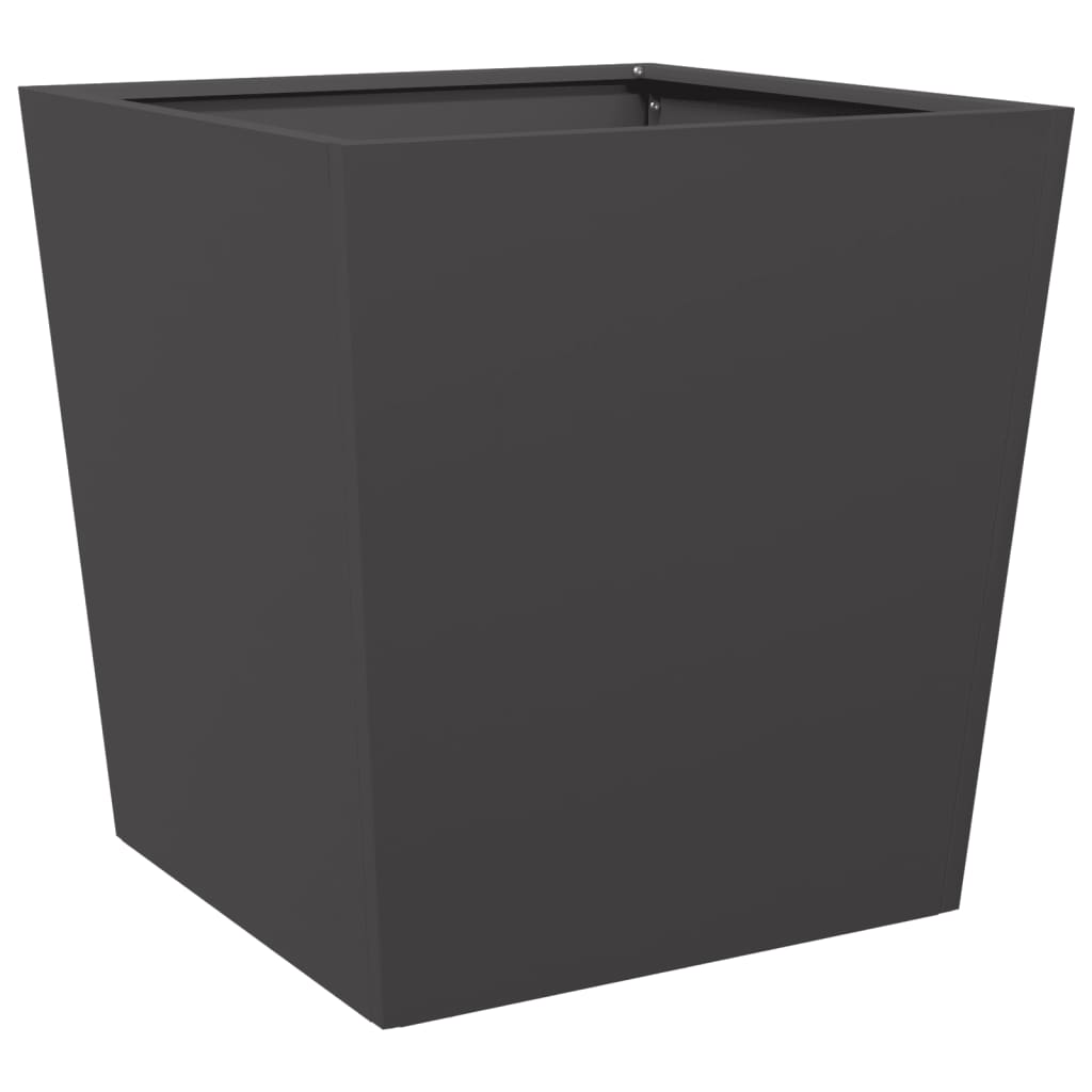 Vrtne sadilice 2 kom crne 50 x 50 x 50 cm čelične