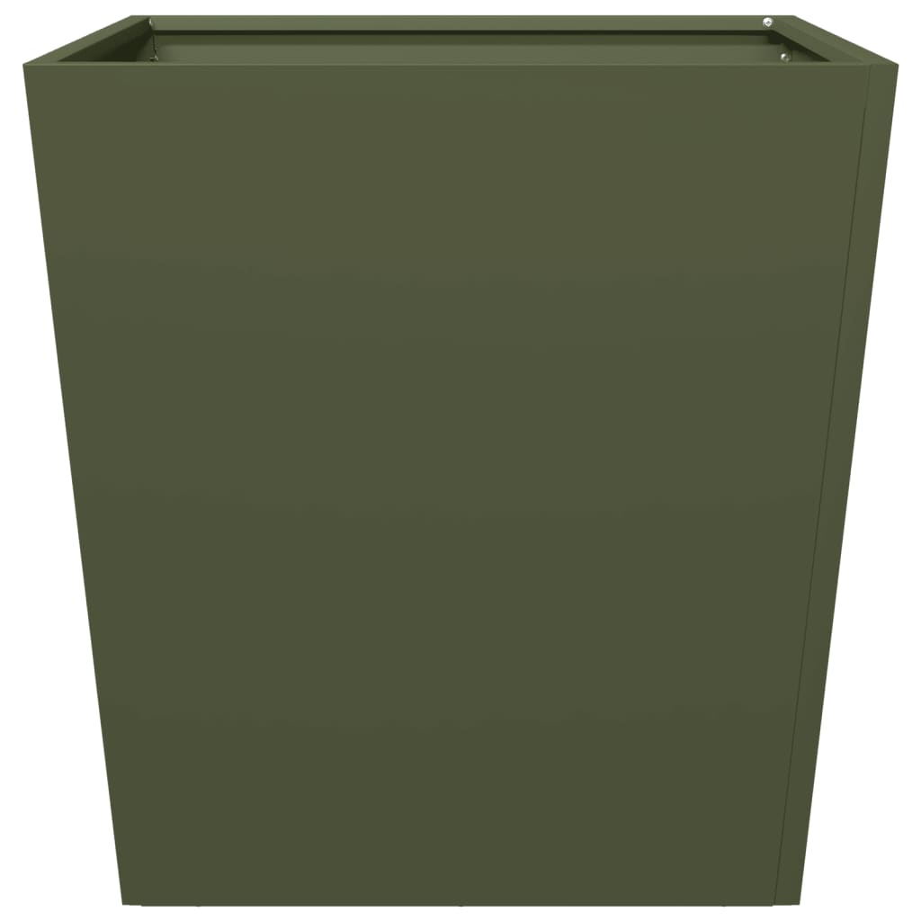 Vrtne sadilice 2 kom maslinastozelene 50 x 50 x 50 cm čelične
