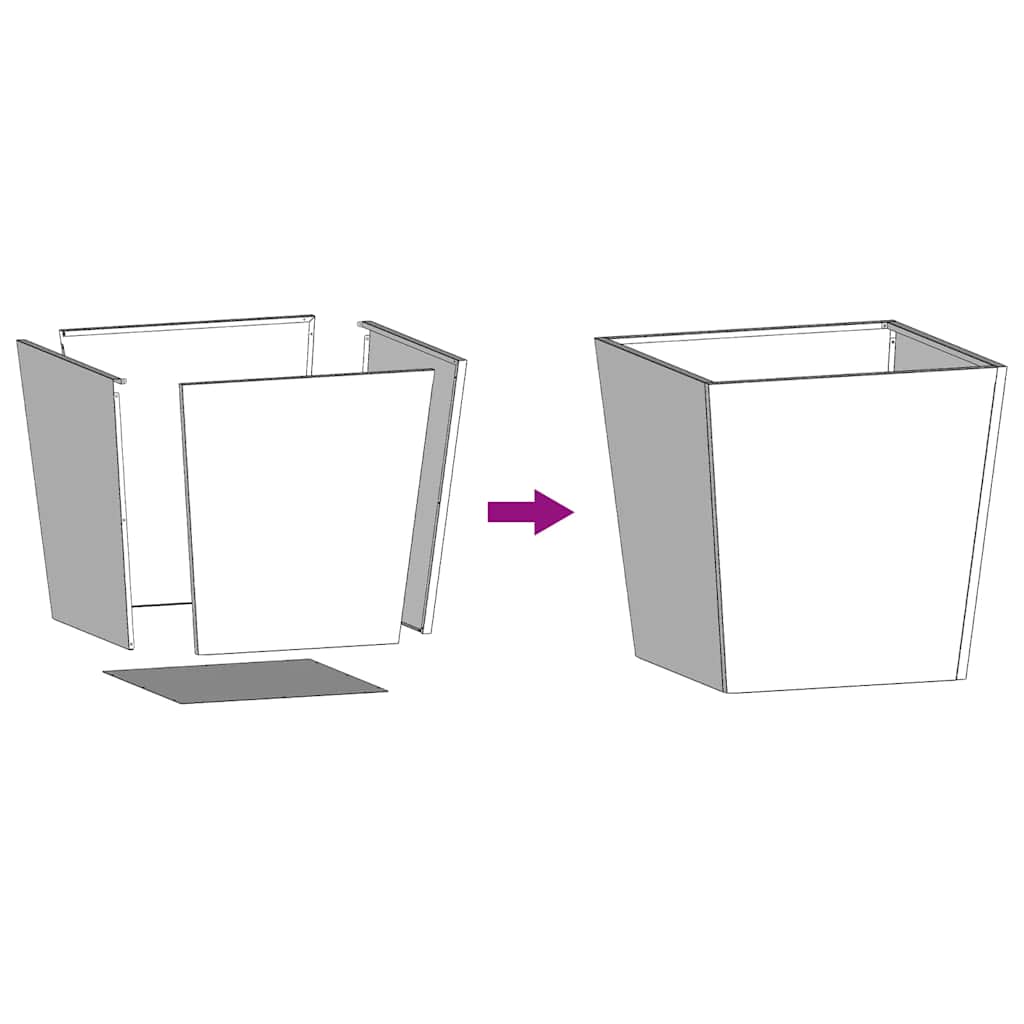 Vrtne sadilice 2 kom 50 x 50 x 50 cm Pohabani čelik