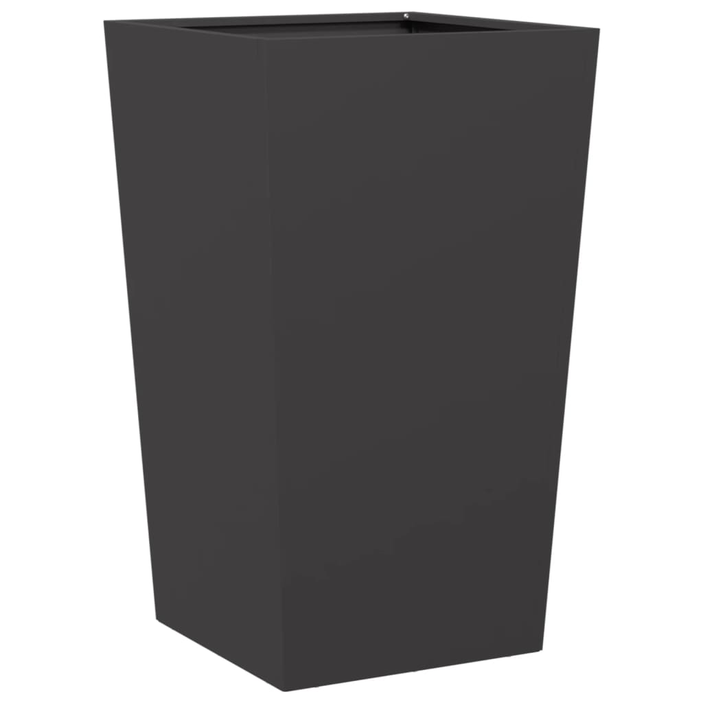 Vrtne sadilice 2 kom crne 45x45x75 cm čelične