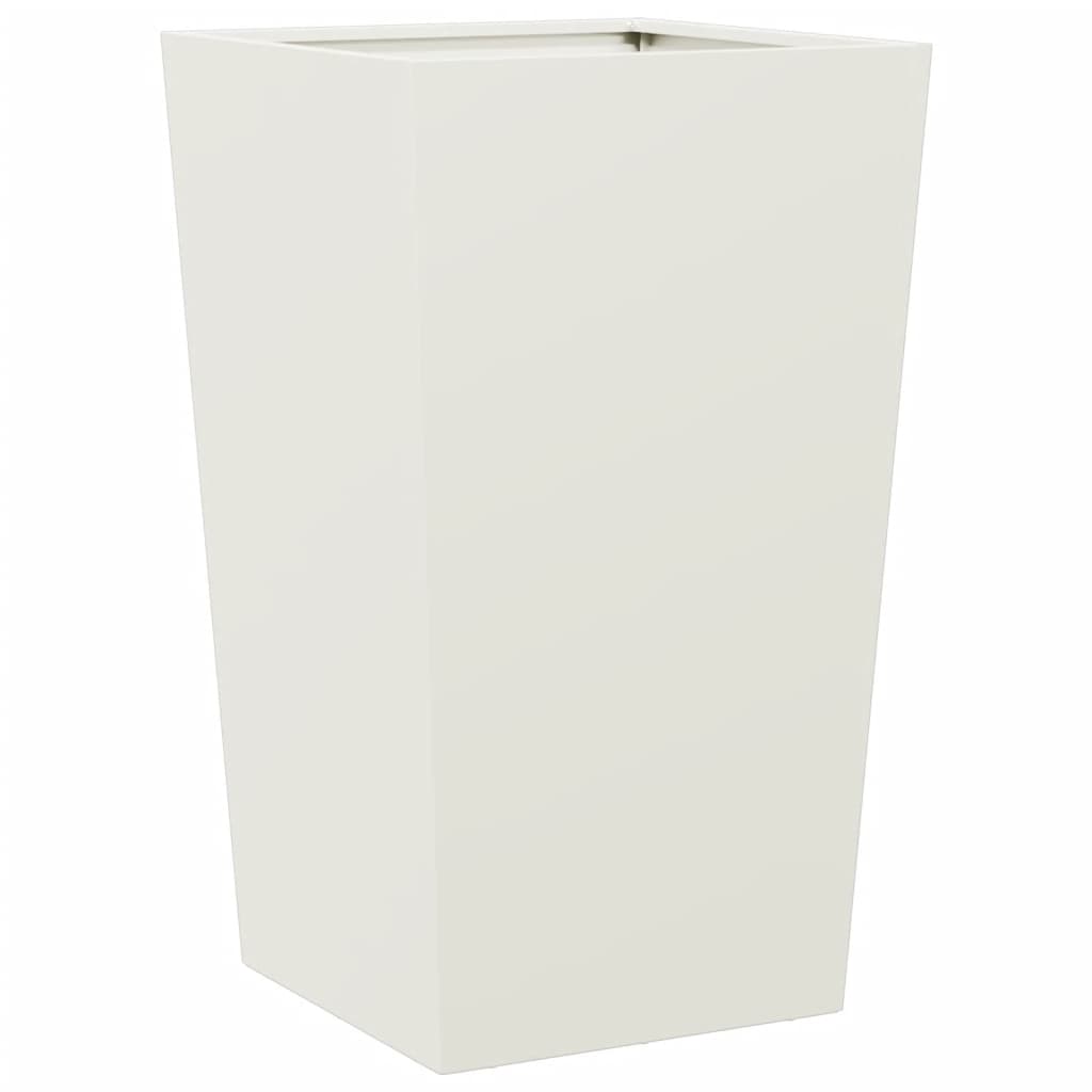 Vrtne sadilice 2 kom bijele 45x45x75 cm čelične