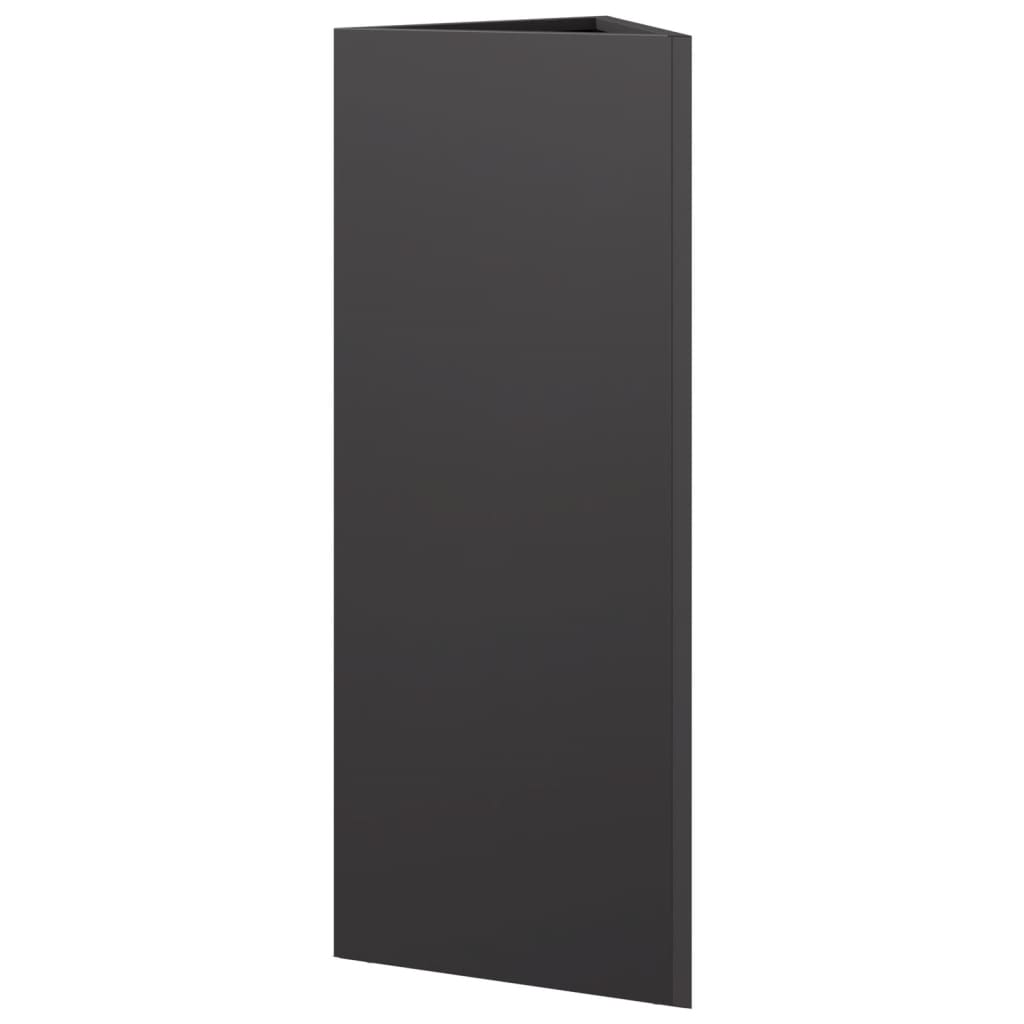 Vrtna sadilica crna trokutasta 30 x 26 x 75 cm čelična
