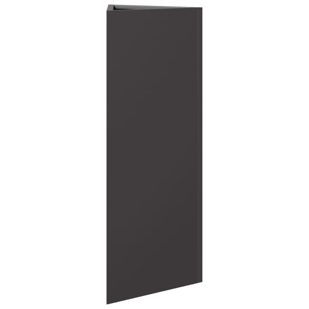 Vrtne sadilice 2 kom crne trokutaste 30x26x75 cm čelične