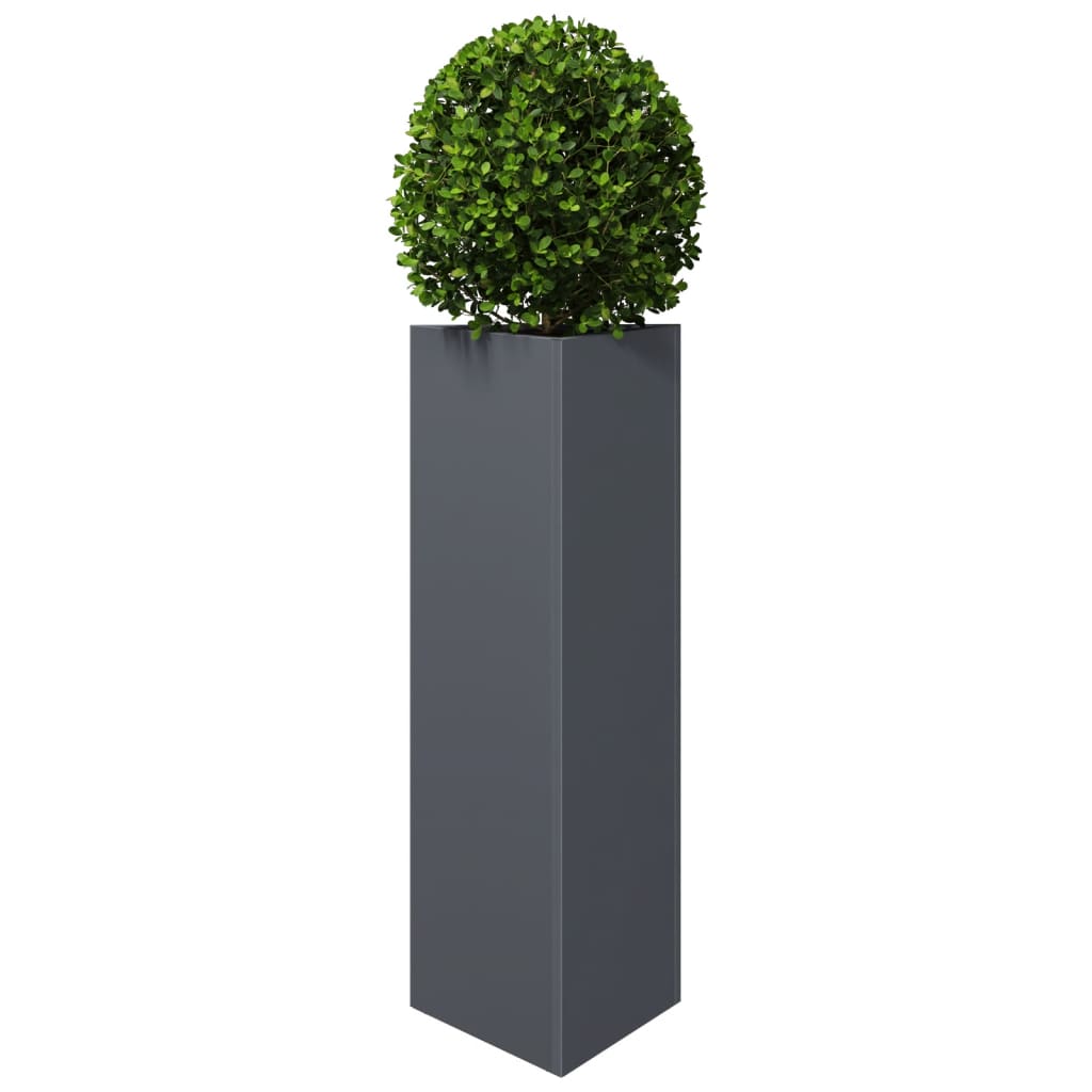 Vrtna sadilica antracit trokutasta 30x26x75 cm čelična
