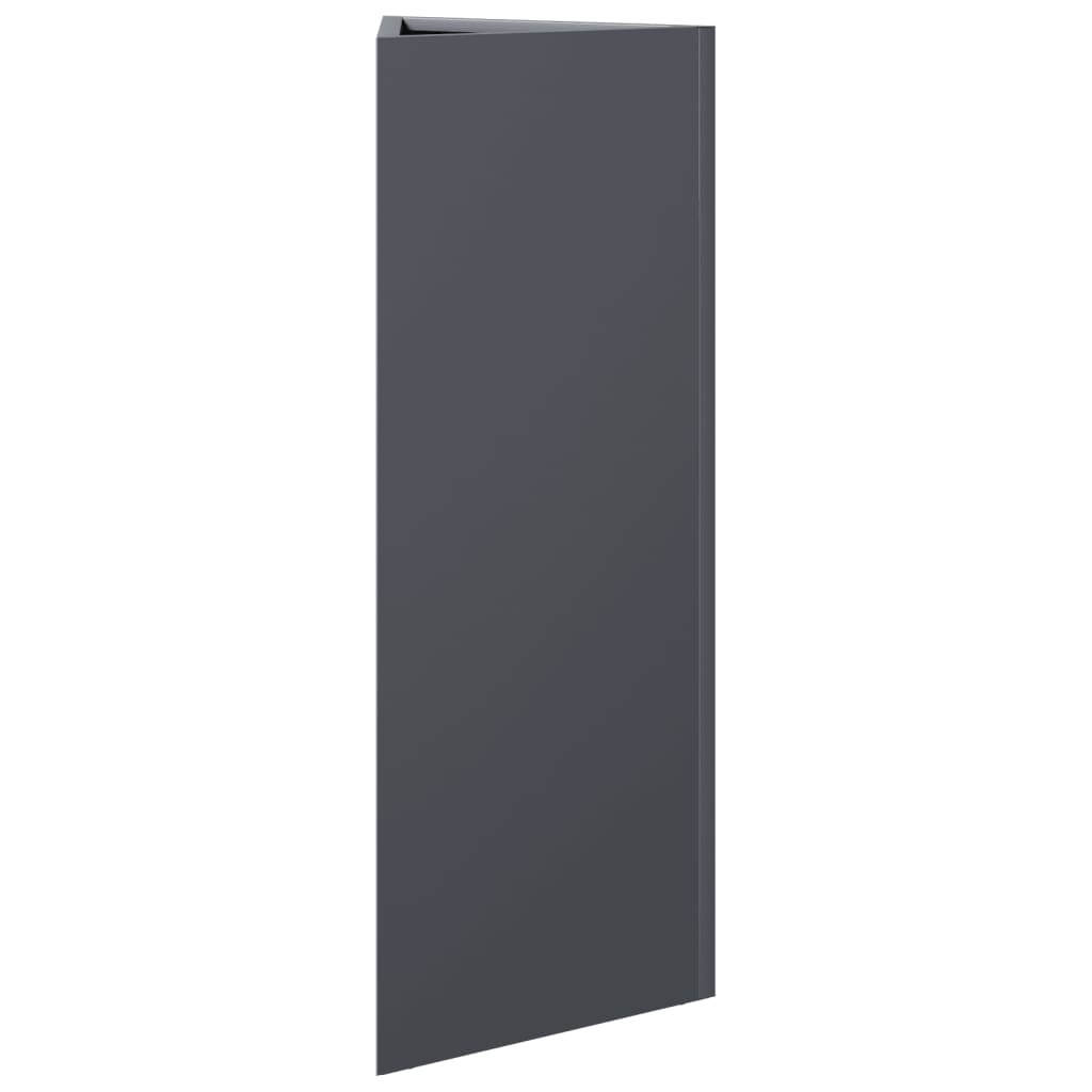 Vrtna sadilica antracit trokutasta 30x26x75 cm čelična