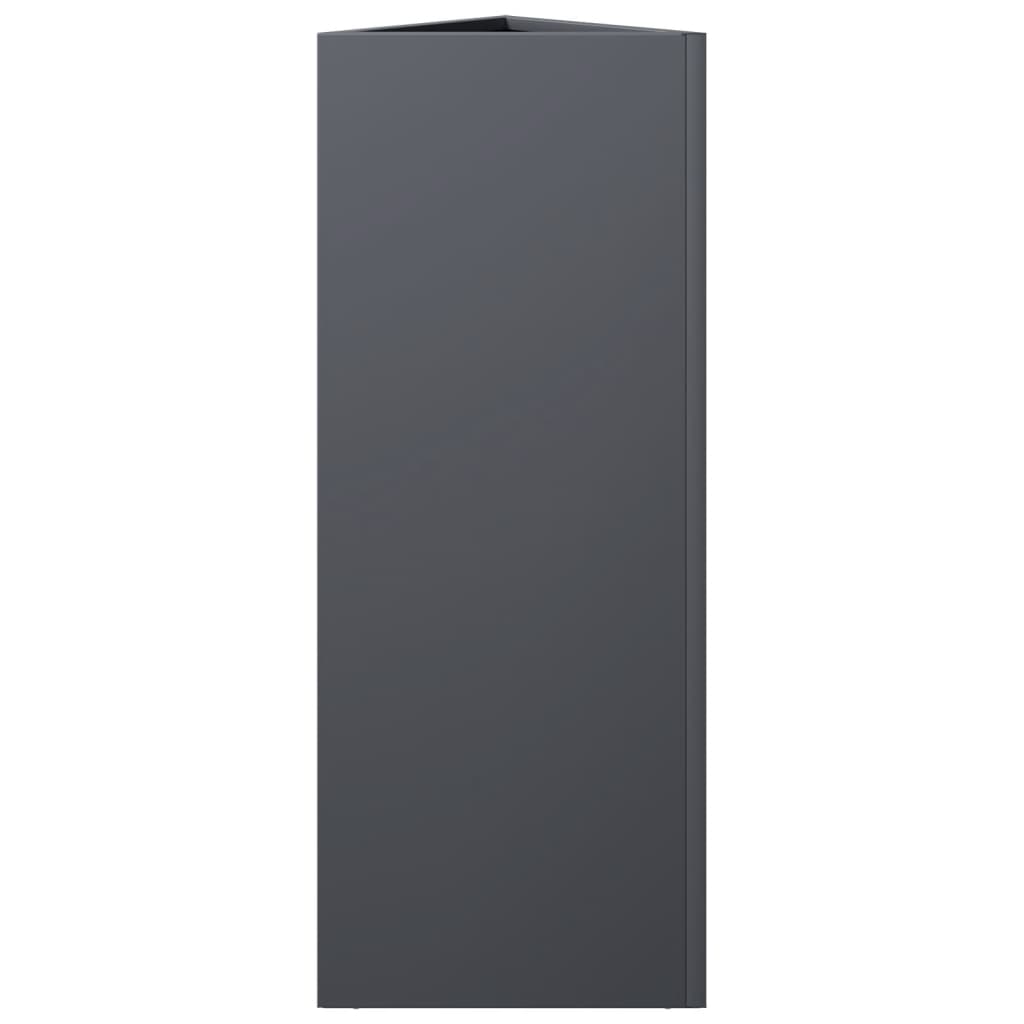 Vrtna sadilica antracit trokutasta 30x26x75 cm čelična