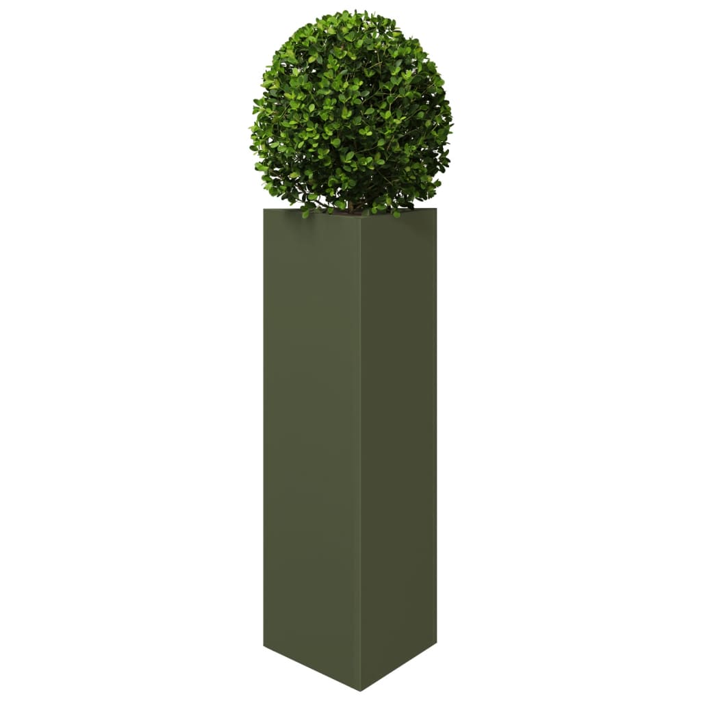 Vrtna sadilica maslinastozelena trokutasta 30x26x75 cm čelična