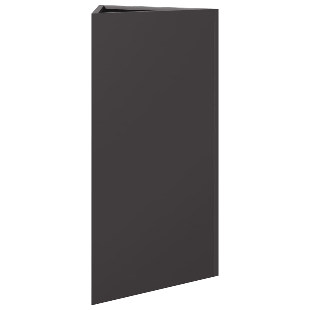 Vrtna sadilica crna trokutasta 40x34,5x75 cm čelična
