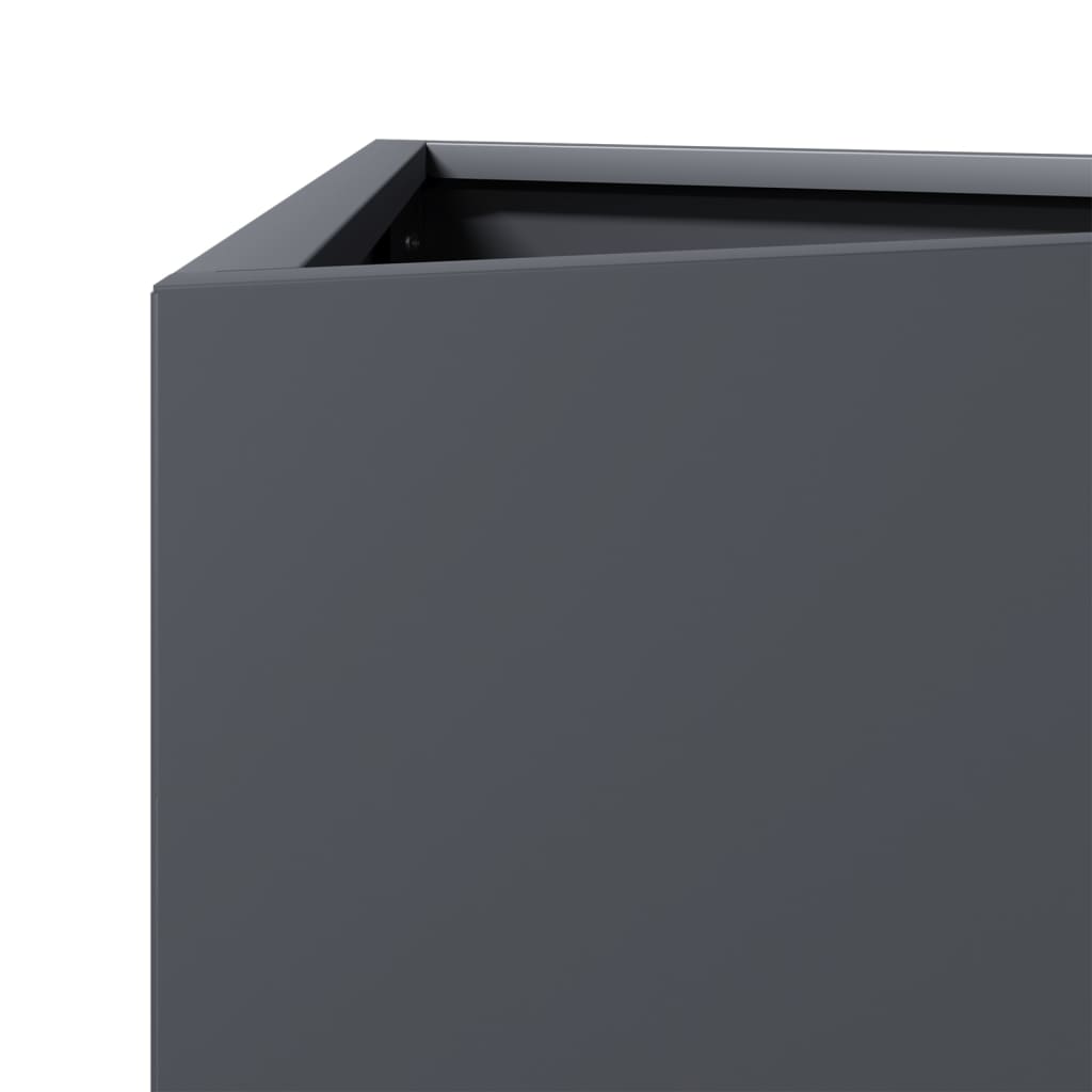 Vrtna sadilica antracit trokutasta 40 x 34,5 x 75 cm čelična