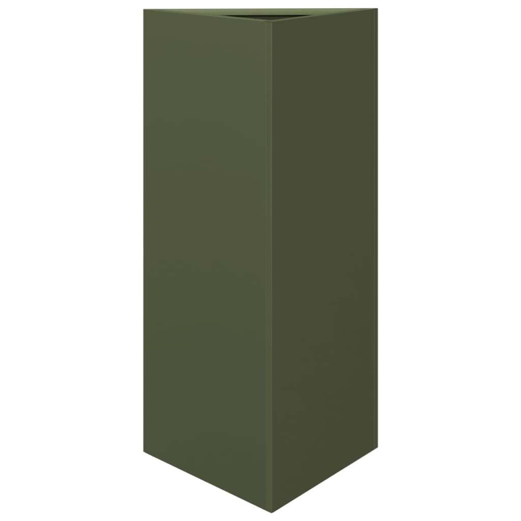 Vrtna sadilica maslinastozelena trokutasta 40x34,5x75cm čelična