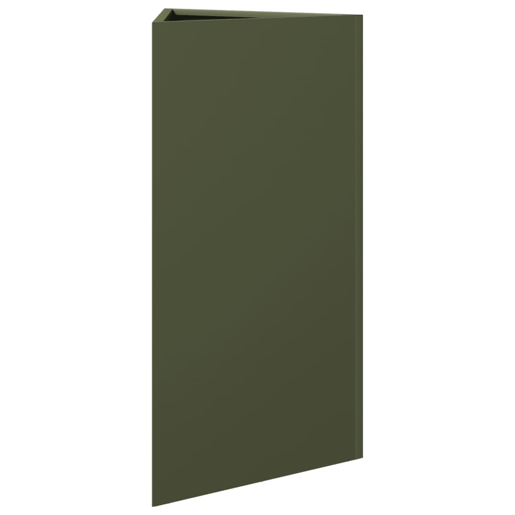 Vrtna sadilica maslinastozelena trokutasta 40x34,5x75cm čelična