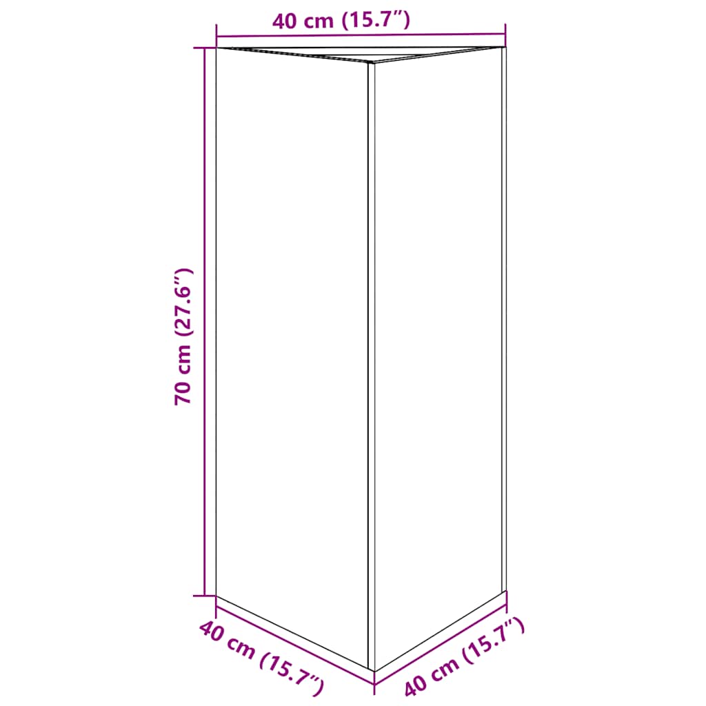 Vrtne sadilice 2kom trokutasta 40x34,5x75 cm od pocinčanog čelika