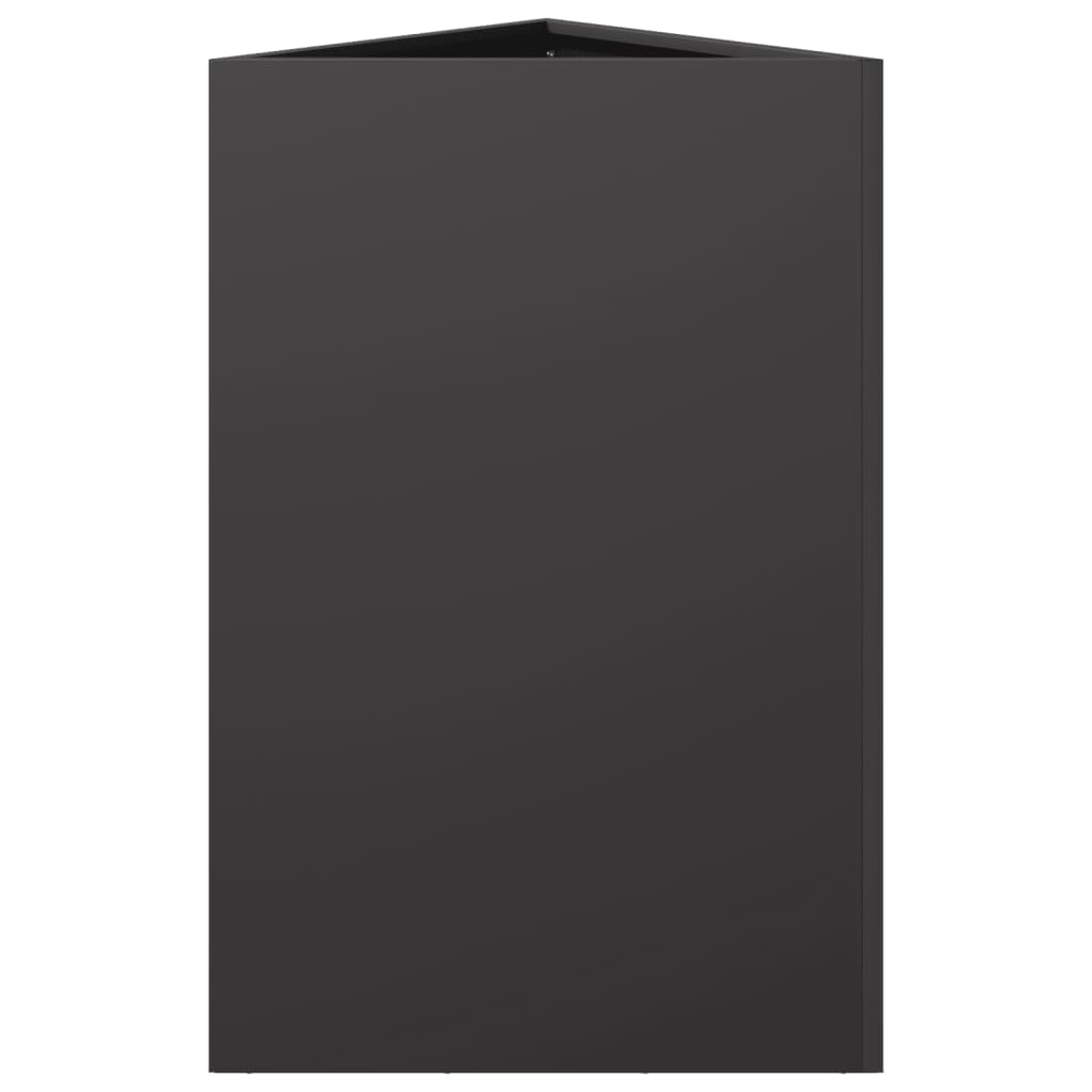 Vrtna sadilica crna trokutasta 50x43x75 cm čelična