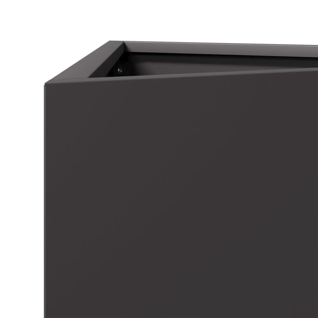 Vrtna sadilica crna trokutasta 50x43x75 cm čelična
