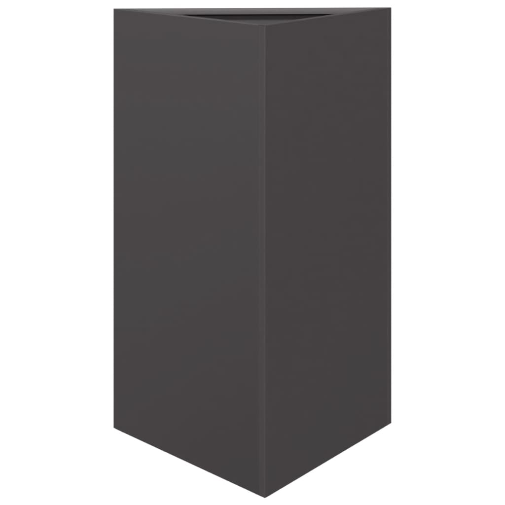 Vrtne sadilice 2 kom crne trokutaste 50x43x75 cm čelične