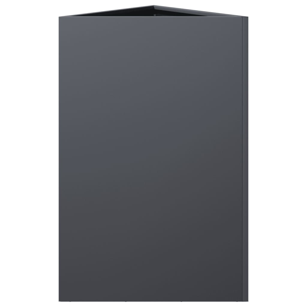 Vrtna sadilica antracit trokutasta 50x43x75 cm čelična