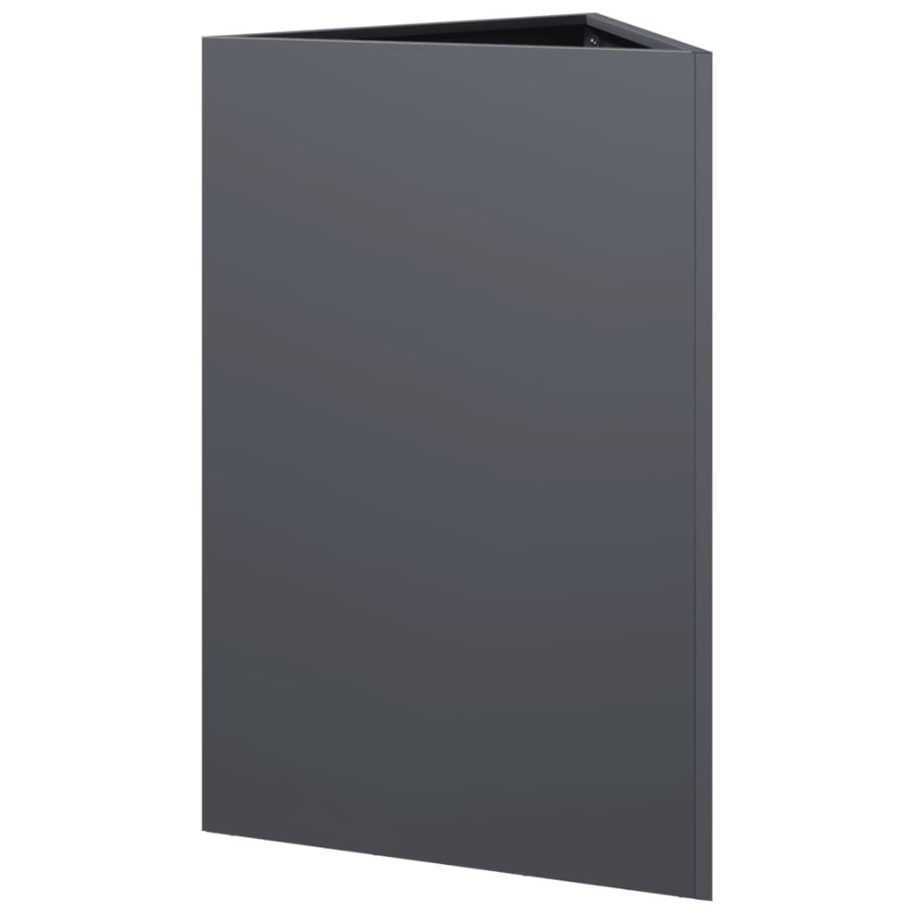 Vrtna sadilica antracit trokutasta 50x43x75 cm čelična