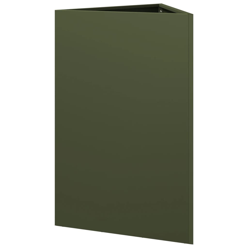 Vrtna sadilica maslinastozelena trokutasta 50x43x75 cm čelična