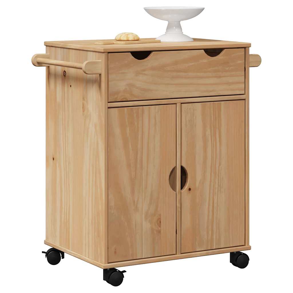 Kuhinjska kolica OTTA 59 x 45 x 80 cm od masivne borovine