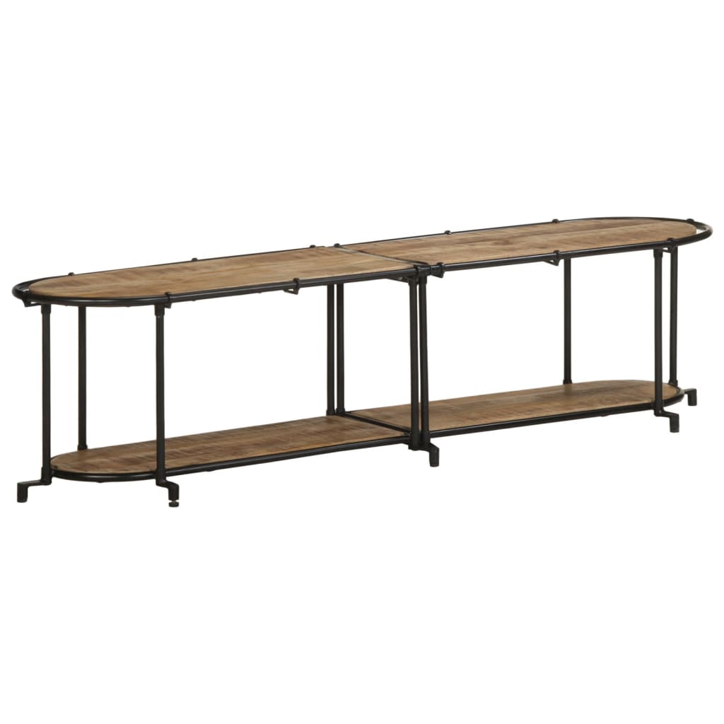 TV ormarić 160x42x40 cm od masivnog grubog drva manga