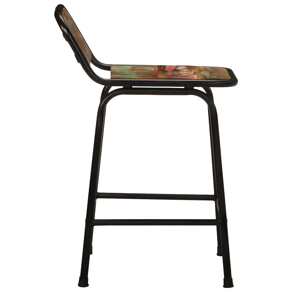 Barski stolci 2 kom 46x35,5x70 cm masivnog obnovljenog drva